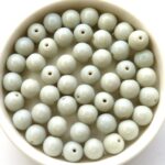 0020030 Opaque Light Grey round 7 mm. 30 Pc.-0