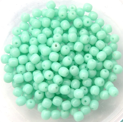 03-R-63100 Opaque Pale Jade Round 3 mm. 120 Pc.-0 03-R-63100 Opaque Pale Jade Round 3 mm. 120 Pc.-0