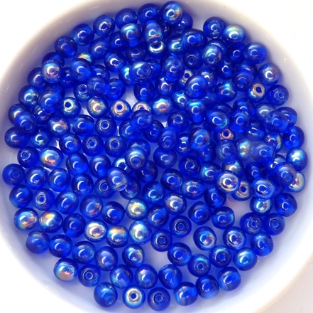 04-R-30080-28701 Cobalt Blue AB round 4 mm. 100 Pc.-8562