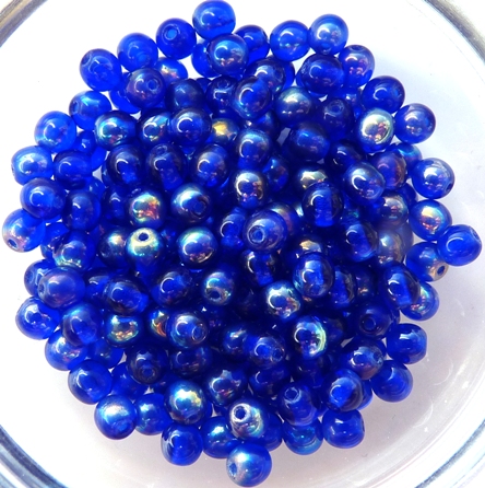 04-R-30080-28701 Cobalt Blue AB round 4 mm. 100 Pc.-0 04-R-30080-28701 Cobalt Blue AB round 4 mm. 100 Pc.-0
