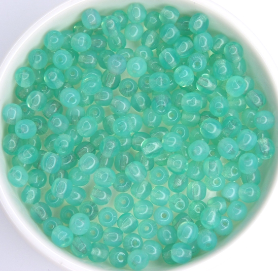 04-R-61100 Opal Aqua Green round 4 mm. 100 Pc.-8357