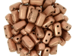 BRI-00030-01770 Matte Metallic Copper Czech Mate Bricks 40 Pc.-0