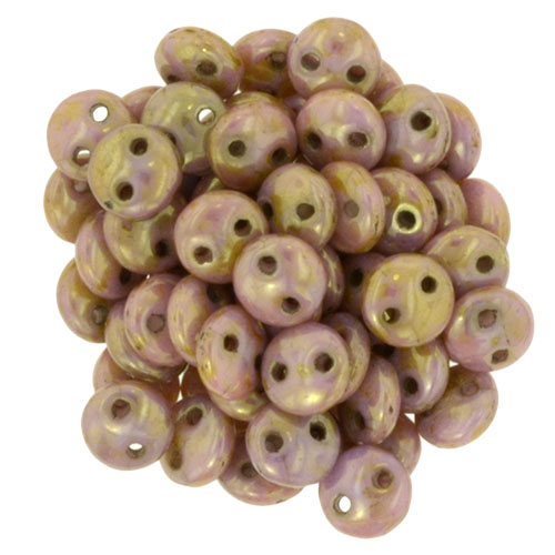 CML-02010-65491 CzechMate Lentils Opaque Luster Rose Gold Topaz 40 Pc.-0