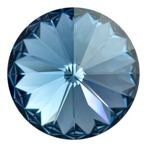 12 mm. 266 Denim Blue 1122 Swarovski Rivoli-0 12 mm. 266 Denim Blue 1122 Swarovski Rivoli-0