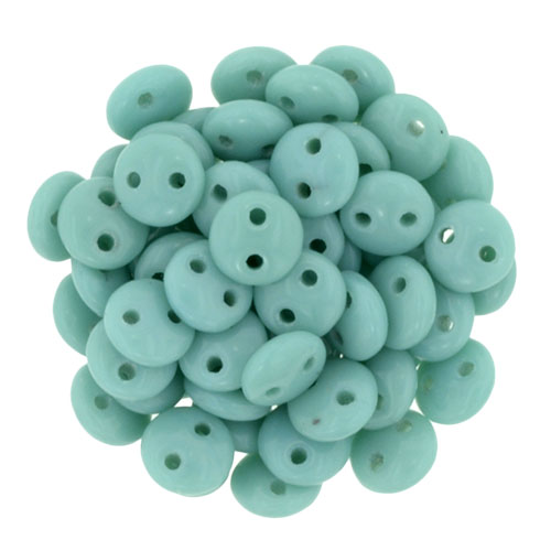 CML-63130 CzechMate Lentils Green Turquoise 40 Pc.-0 CML-63130 CzechMate Lentils Green Turquoise 40 Pc.-0