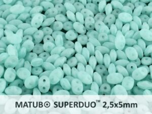 SD-61100-84110 Superduo Opal Green Aqua Matted 10 gram-0