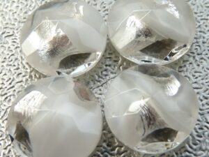 0013-RO Round Crystal White Silver Unfoiled 16 mm.-8903
