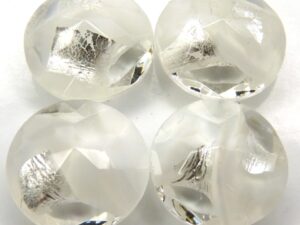 0013-RO Round Crystal White Silver Unfoiled 16 mm.-0