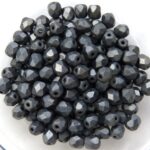 0020250 Matte Hematite facet 4 mm. 50 Pc.-0