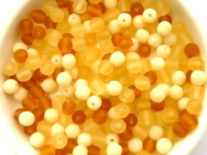 04-R-84110 Matte Beige Mix round 4 mm. 100 Pc.-8773