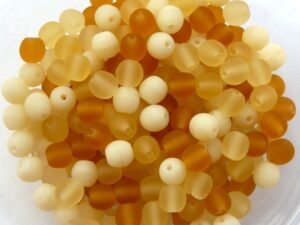 04-R-84110 Matte Beige Mix round 4 mm. 100 Pc.-8771