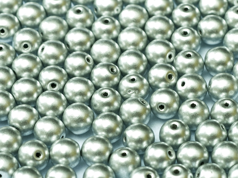 06-R-00030-01700 Silky Silver Round 6 mm. 50 Pc.-0