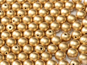 06-R-00030-01710 Silky Gold Round 6 mm. 50 Pc.-0