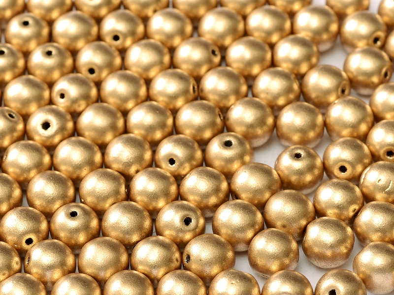06-R-00030-01710 Silky Gold Round 6 mm. 50 Pc.-0