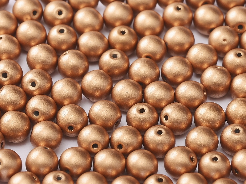 06-R-00030-01770 Silky Vintage Copper Round 6 mm. 50 Pc.-0