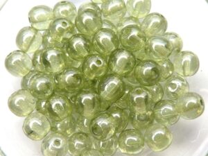 06-R-00030-14457 Crystal( Mint) Green Luster Round 6 mm. 50 Pc.-0