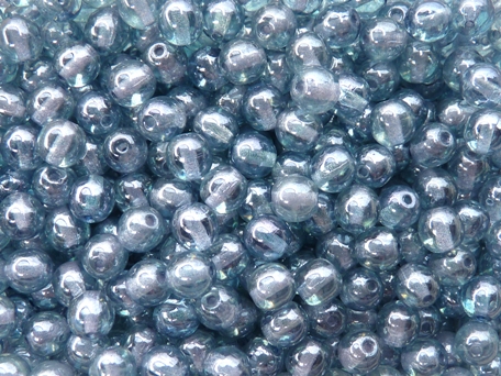 06-R-00030-14464 Crystal Blue Luster Round 6 mm. 50 Pc.-8959