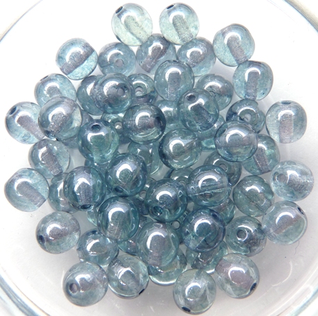 06-R-00030-14464 Crystal Blue Luster Round 6 mm. 50 Pc.-0 06-R-00030-14464 Crystal Blue Luster Round 6 mm. 50 Pc.-0