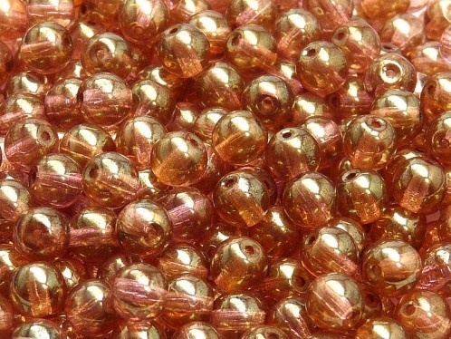 06-R-00030-14495 Crystal Red Luster Round 6 mm. 50 Pc.-8963