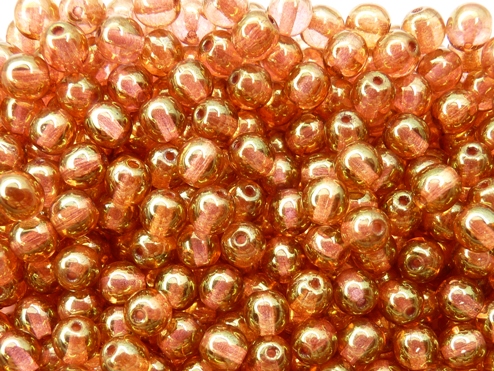 06-R-00030-14495 Crystal Red Luster Round 6 mm. 50 Pc.-8964