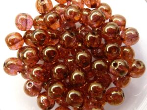 06-R-00030-65491 Crystal Roze Gold Topaz Luster Round 6 mm. 50 Pc.-0