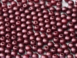 06-R-02010-25031 Pastel Burgundy Round 6 mm. 50 Pc.-0