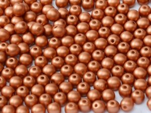 06-R-02010-29410 Metallic Mat Bronze Round 6 mm. 50 Pc.-0