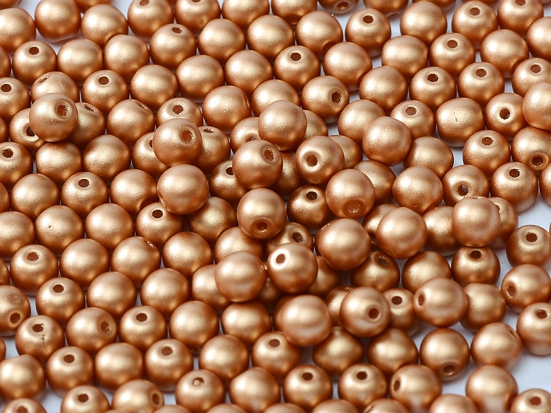 06-R-02010-29412 Metallic Mat Light Copper Round 6 mm. 50 Pc.-0 06-R-02010-29412 Metallic Mat Light Copper Round 6 mm. 50 Pc.-0