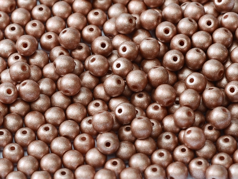 06-R-02010-29487 Metallic Mat Light Peach Round 6 mm. 50 Pc.-0 06-R-02010-29487 Metallic Mat Light Peach Round 6 mm. 50 Pc.-0