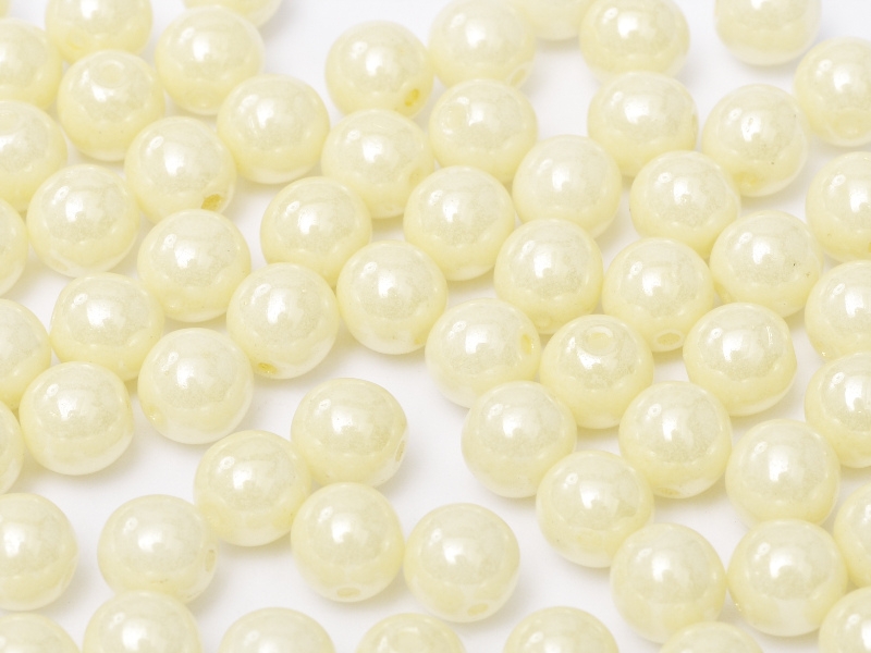 06-R-03000-14401 Chalk Cream Luster Round 6 mm. 50 Pc.-0
