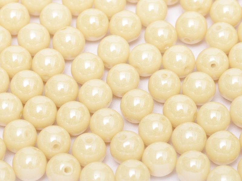 06-R-03000-14413 Chalk Champagne Luster Round 6 mm. 50 Pc.-0