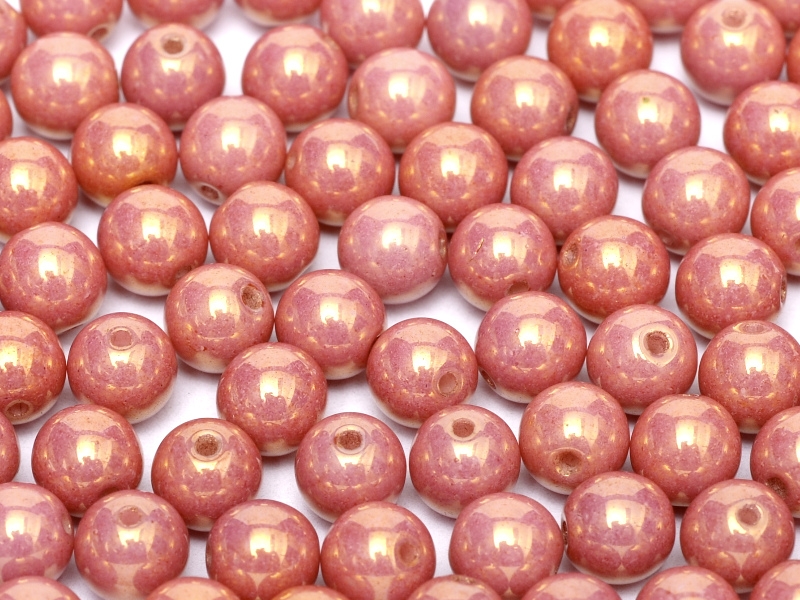 06-R-03000-14495 Chalk Red Luster Round 6 mm. 50 Pc.-0