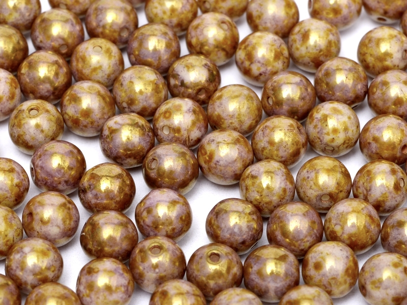 06-R-03000-15695 Chalk Lila Gold Luster Round 6 mm. 50 Pc.-9017