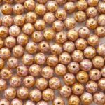 06-R-03000-15695 Chalk Lila Gold Luster Round 6 mm. 50 Pc.-0
