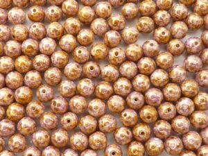 06-R-03000-15695 Chalk Lila Gold Luster Round 6 mm. 50 Pc.-0