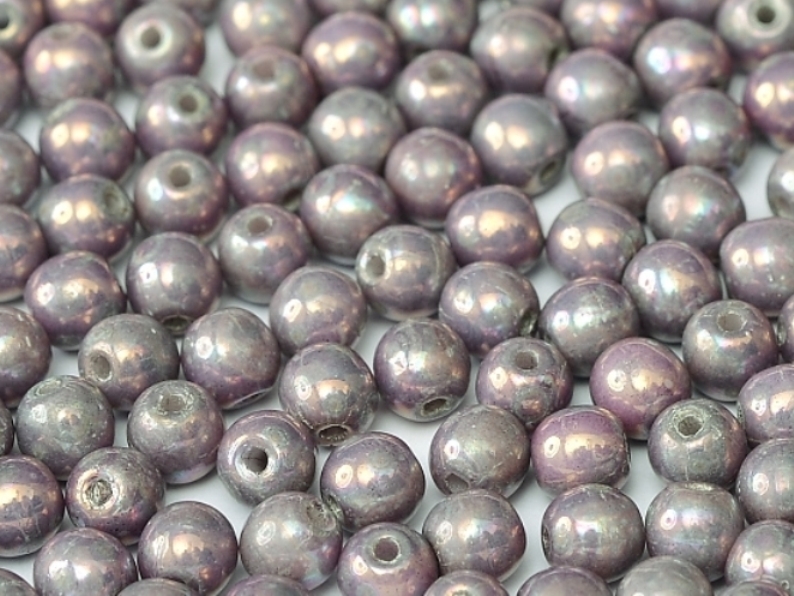 06-R-03000-15781 Chalk Iris Luster Round 6 mm. 50 Pc.-9021