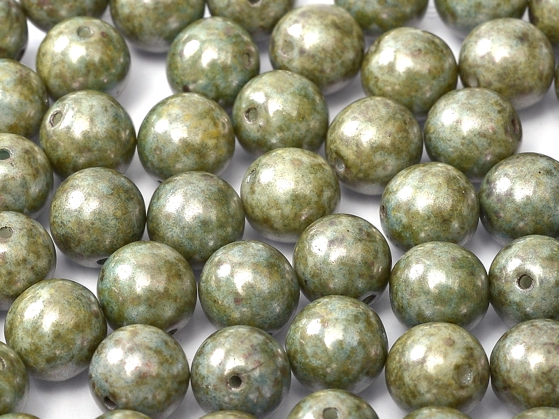 06-R-03000-65431 Chalk Green-Blue Lazure Round 6 mm. 50 Pc.-9023