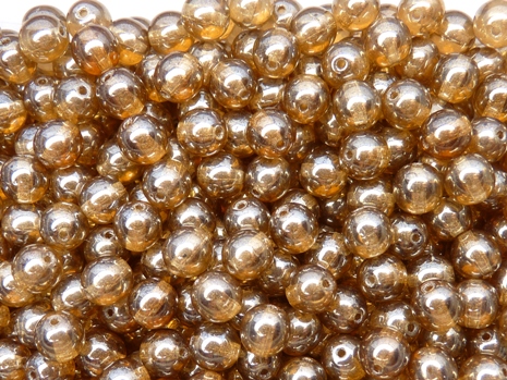 06-R-10210-14400 Smoky Topaz Luster Round 6 mm. 50 Pc.-8979