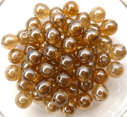 06-R-10210-14400 Smoky Topaz Luster Round 6 mm. 50 Pc.-0