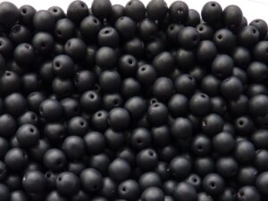 06-R-23980-84110 Matte Jet Round 6 mm. 50 Pc.-8988