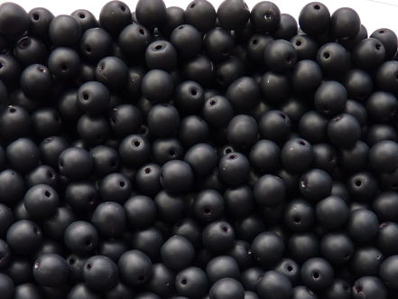 06-R-23980-84110 Matte Jet Round 6 mm. 50 Pc.-8988