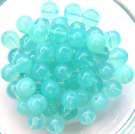 06-R-61000 Opal Aqua Round 6 mm. 50 Pc.-0