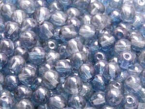 06-R-00030-14464 Crystal Blue Luster Round 6 mm. 50 Pc.-8943