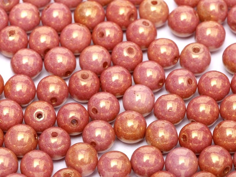06-R-03000-14497 Chalk Copper/Red Luster Round 6 mm. 50 Pc.-0