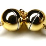 Acryl Magnetic Clasp: Shiny Gold 10 mm.-0