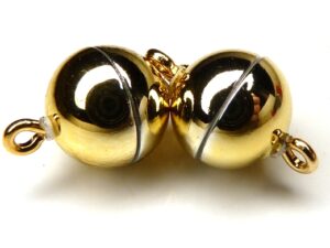 Acryl Magnetic Clasp: Shiny Gold 10 mm.-0