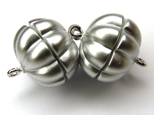Acryl Magnetic Clasp: Rozet Chrome Matt 17 mm.-0 Acryl Magnetic Clasp: Rozet Chrome Matt 17 mm.-0