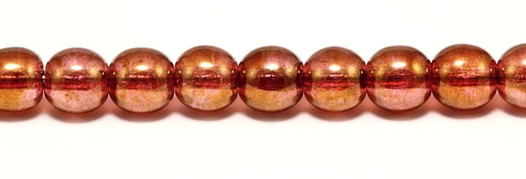 06-R-00030-65491 Crystal Roze Gold Topaz Luster Round 6 mm. 50 Pc.-8953