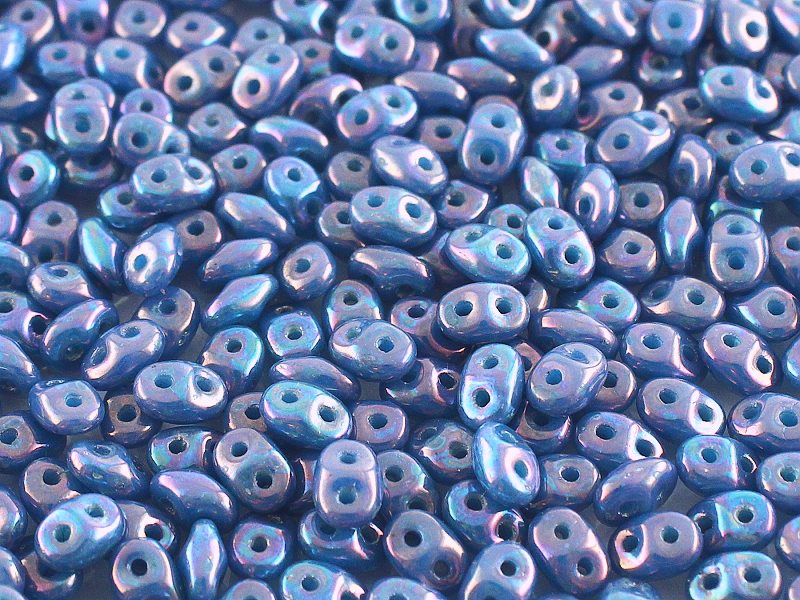SD-63030-15001 Superduo Opaque Blue Turquoise Nebula 10 gram-0 SD-63030-15001 Superduo Opaque Blue Turquoise Nebula 10 gram-0