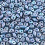 SD-63030-85001 Superduo Opaque Blue Turquoise Nebula MAT 10 gram-0
